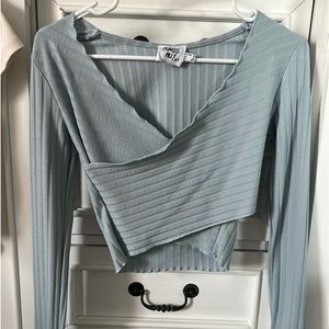 princess polly long sleeve top blue